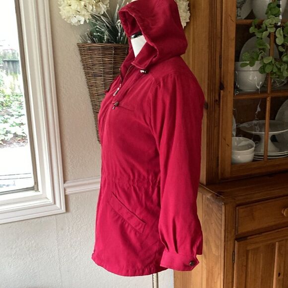 London Fog Little Red Riding Hood Lined Hooded Jacket Size Women’s S - Picture 5 of 12